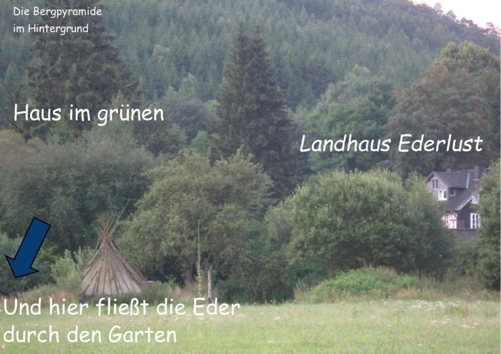 Doppelzimmer / Landhaus Ederlust Heilungsraeume E.V. Hatzfeld Exterior foto
